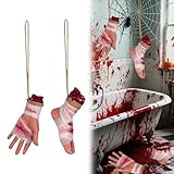 Photo Gallery recitem decorazione di halloween, mani e piedi sanguinanti, decorazione per interni ed esterni, accessorio per feste horror (c) Photo Gallery recitem decorazione di halloween, mani e piedi sanguinanti, decorazione per interni ed esterni, accessorio per feste horror (c)