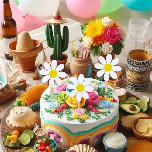 Giantree 592545_1_5DZ2RES8 20Pcs Daisy Cupcake Toppers thumb #6