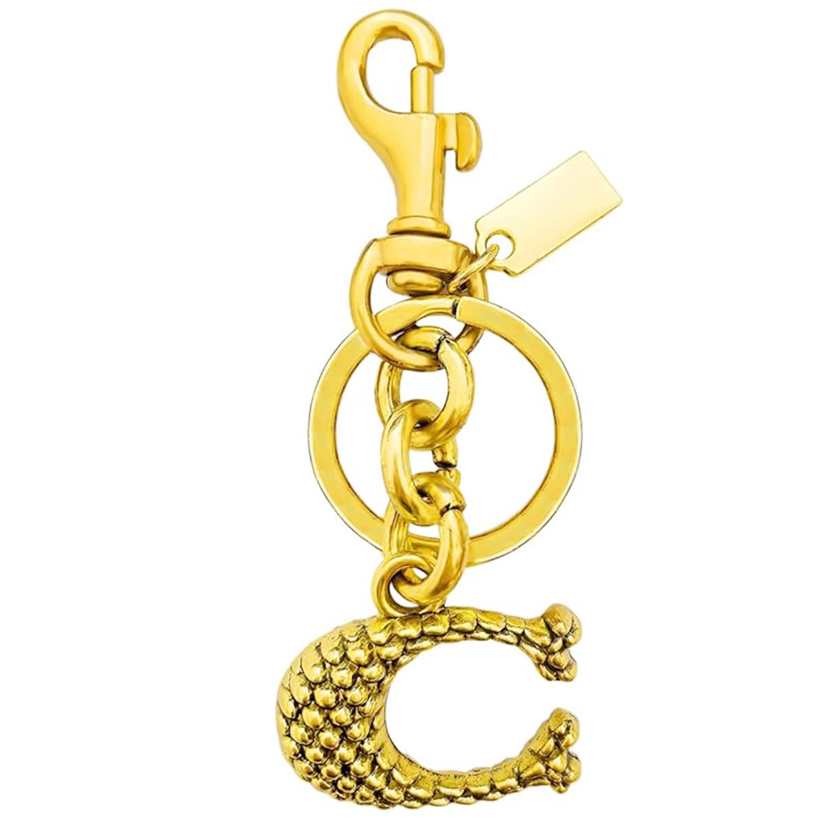 Gold C Bag Charm for Handbag - Christmas Stocking Stuffers Gifts for Women - Purse Charms Keychains Accessories