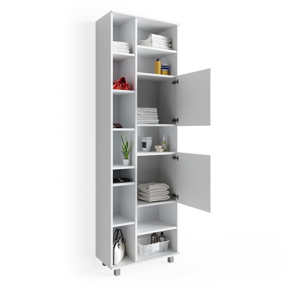 Vicco Mobile bagno alto Ilias, Bianco, 60 x 190 cm