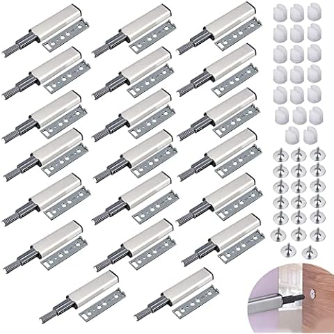 ZOLISCHE 20 Pack Push to Open Door Catches Magnetic Cupboard Door Catch Touch Open Latches for Kitchen Closet Cabinet Wardrobe Drawer Closure Closer Cover