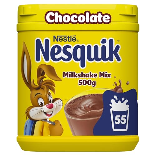 Nesquik Chocolate Flavoured Milkshake Powder, with Vitamin D, 500g Tub (Pack of 1)