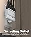 Fosmon 3 Outlet Adapter, 3 Way Rotating Outlet Plug Adapter, Swivel Plug Outlet 90 Degree Right Angle Plug Adapter, Three Way Rotating Electrical Outlet Wall Extender Indoor, 3-Prong, Grounded