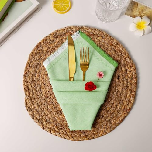 Servilletas de Tela Vintage con Doble Borla 18x18 Pulgadas Pack x6 miniatura 5