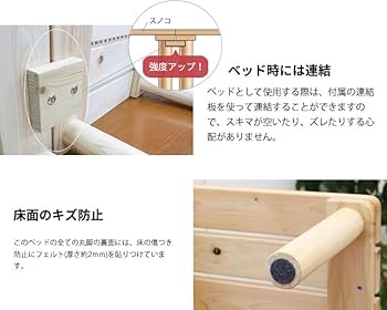 家具の基 4分割すのこベッド 幅120×長さ200×高さ35cm 国産ヒノキ Amazon｜家具の基 4分割すのこベッド プラッツ セミダブル 幅120