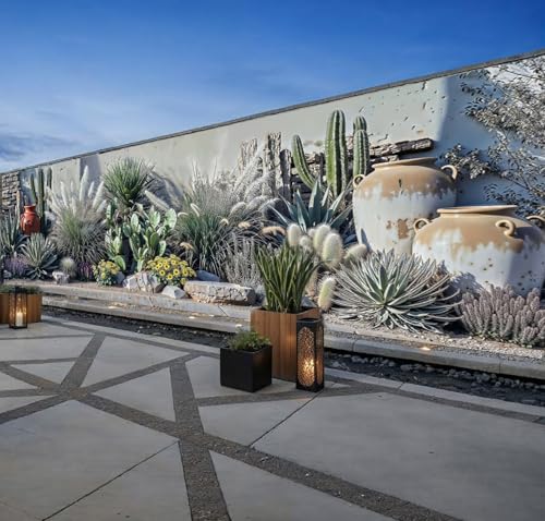 Cactus Wall Elegant Mural Curtain – Desert Garden Wall Art, Outdoor Fence Panel, Decorative Tapestry, Southwestern Home Decor, Succulent Design, Modern Garden Backdrop, Panoramic Landscape Art