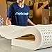 Pure Green 100% Natural Latex Mattress Topper - Medium Firmness - 3 Inch - King Size (GOLS Certified Organic)