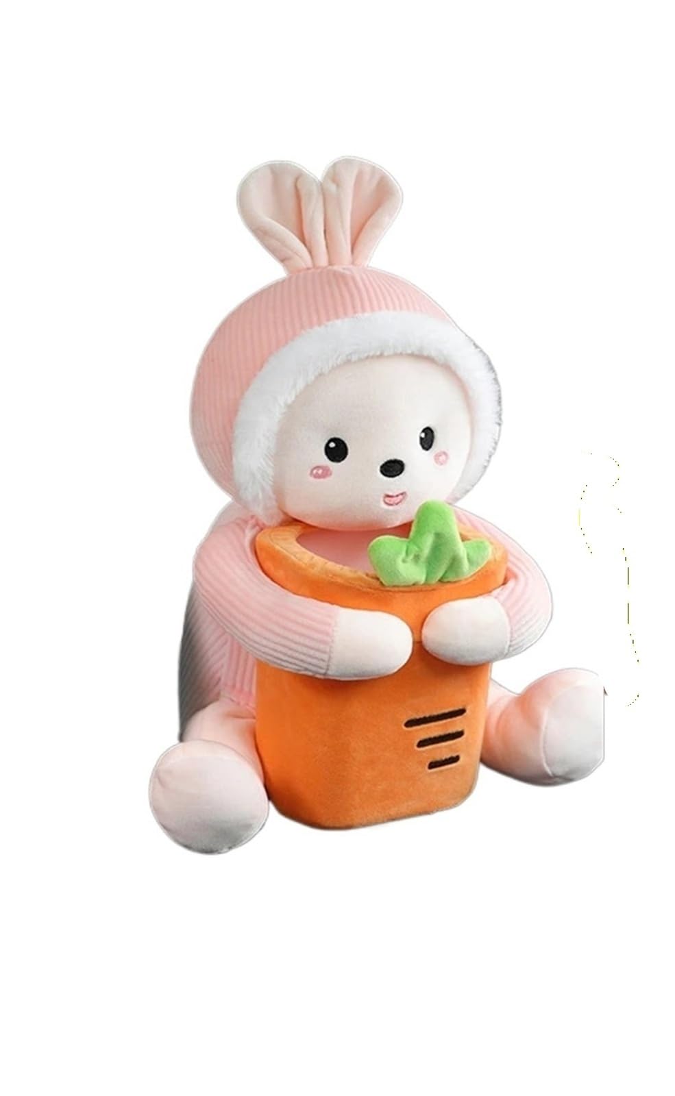 1pcs 2in1 Cute Car Armrest Box Tissue Trash Anti Leakage Water Lovely Idea Goods Boxes For Paper Handkerchiefs Napkin Organizer(Radish Rabbit)