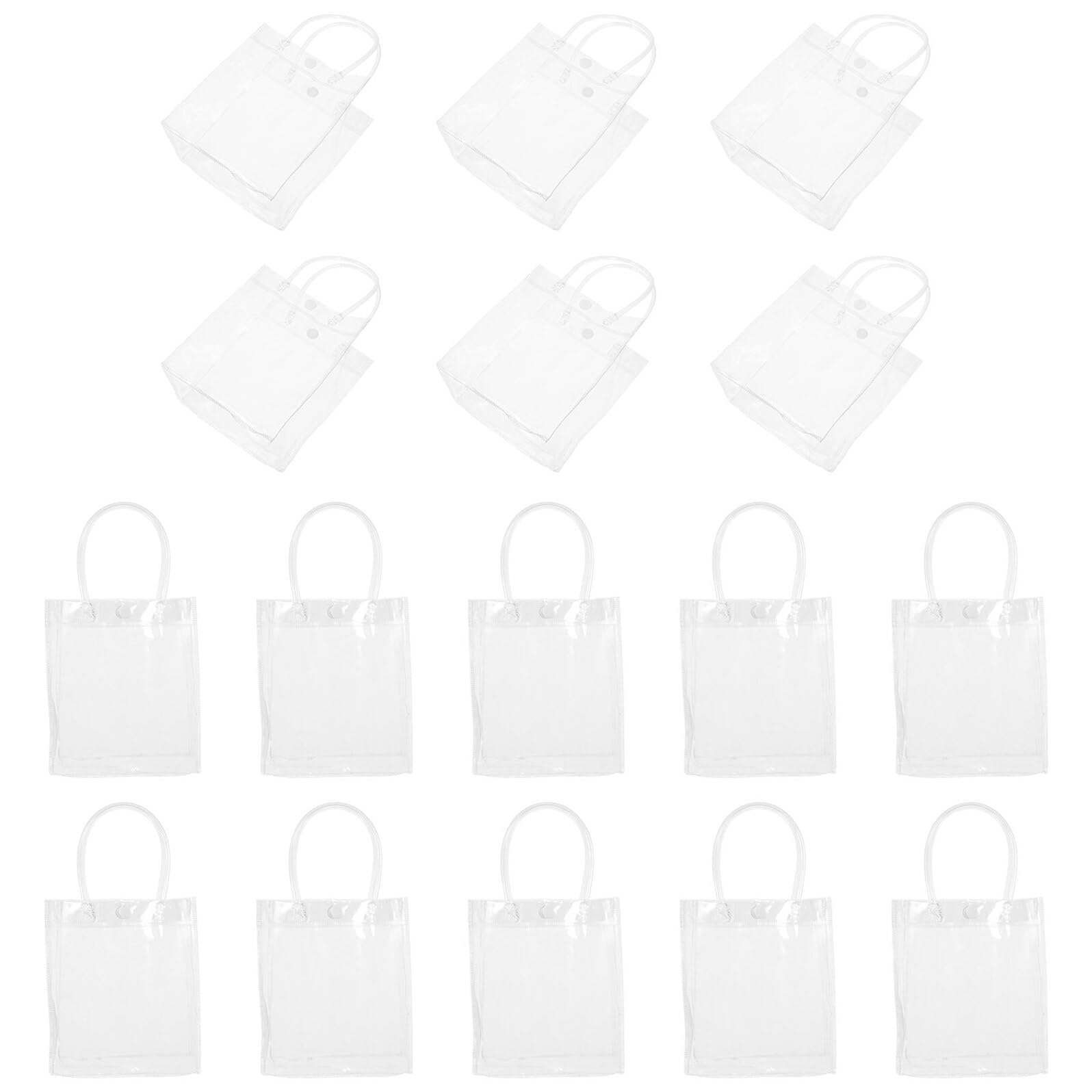WRITWAA Sacchetti Regalo Trasparenti in Pvc 40 Pezzi con Chiusura a Scatto Borsa Elegante per Vino e Cosmetici per Compleanni e Eventi Memorabili