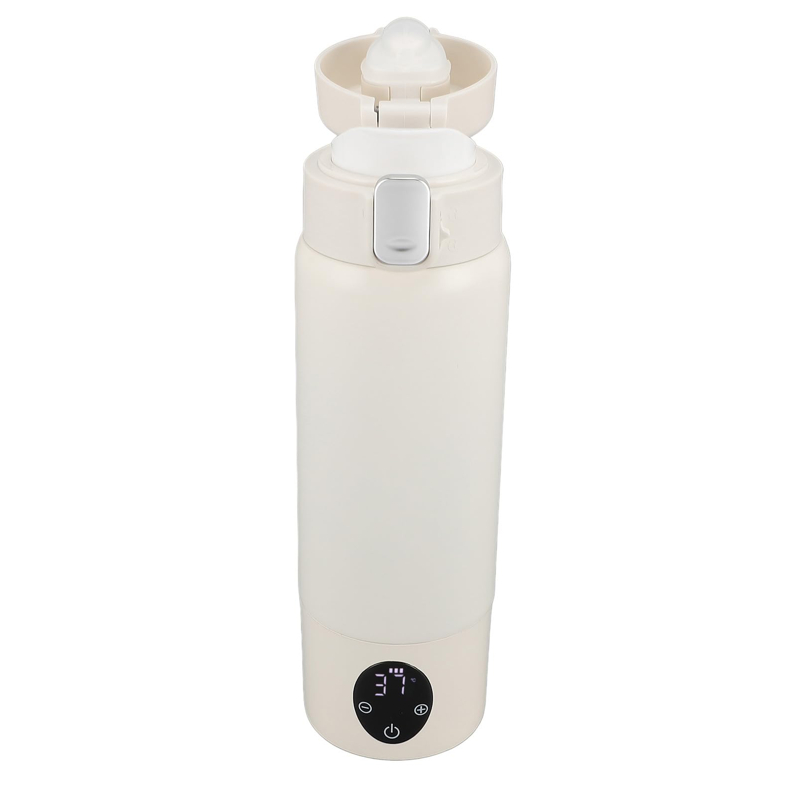 Calentador de Leche Portátil Inalámbrico, Capacidad de 300 Ml con Temperatura Ajustable de 37 a 50 ℃ para Calentador de Biberones de Viaje Fórmula de Leche Materna