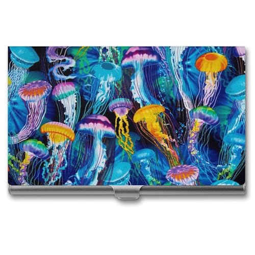 Sea Vacation Fish Business Card Holder Alloy Multi Wallet Credit Card ID Pocket Name Case