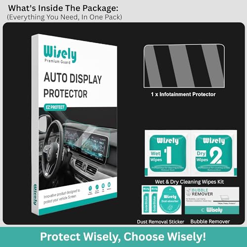 Image of Wisely Pack 2 - Screen Guard for MAHINDRA THAR & THAR ROXX Car Infotainment Display System Protector - Stereo Accessories - Touch Responsive - HD Clear