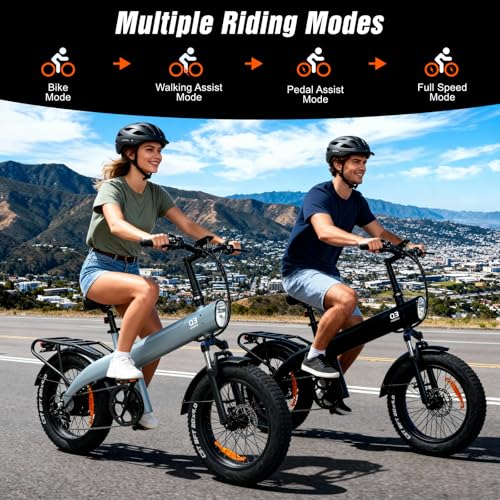 Miniatura 6 de Hx Q3 Bicicleta Eléctrica Para Adultos Con 48v 20ah Batería Extraíble,115nm Motor Potente Ebike,7 Velocidades,Frenos De Dis Hidráulicos Y Alcance 60-120km,20 X4.0 Fat Tyre Para Todo El Terreno