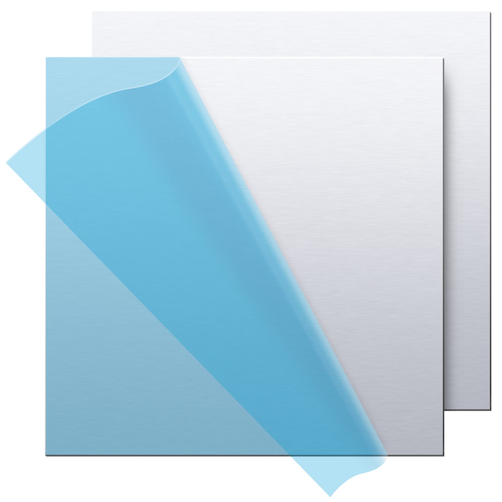 2 Piece 12 x 12 x 1/16 Inch Thickness 6061 T651 Aluminum Sheet Metal, Plain Aluminum Plate Covered with Protective Film,Heat-Treatable,Corrosion Resistant and Finely Polished (12 * 12 * 1/16", 2)