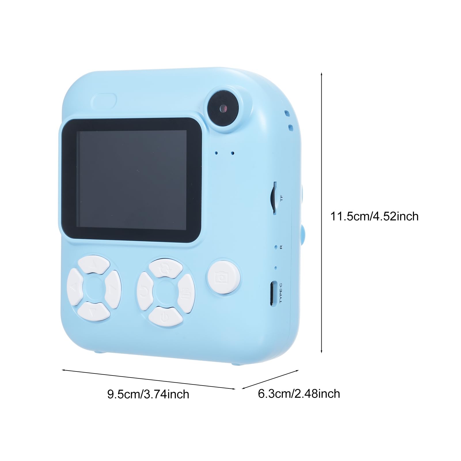 Fotocamera con Stampa Istantanea per Bambini, Divertente e Multifunzionale, Cattura Video 1080P per Bambini Dai 3 Anni in su Blu con Scheda da 32 GB e 5 Rotoli di Carta (BLUE)