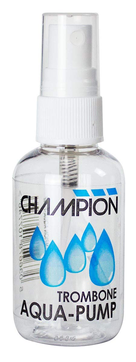 Champion Aqua Pump Water Spray Mister For Any Trombone Slide. Perfect Reusable Accessories For Trombone Cleaning, Care & Maintenance. 50ml Capacity Bottle For Spraying Trombone Slide. (50ml)