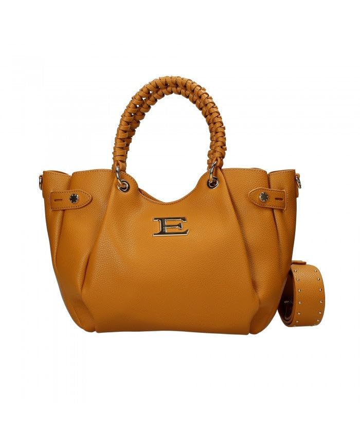  Ermanno Scervino Borsa a mano con manico intrecciato cuoio