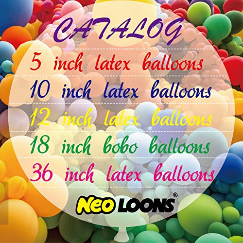 Image of Neo LOONS 100 pcs 5 inch Pearl White Premium Latex Balloons - Great for Kids, Adult Birthdays, Weddings, Receptions, Baby Showers, Water Fights, or Any Celebration