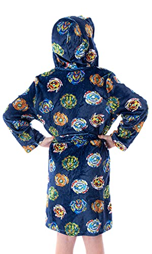 INTIMO Beyblade Burst Boys' Spinner Tops Graphic Fleece Plush Hooded Robe Bathrobe3