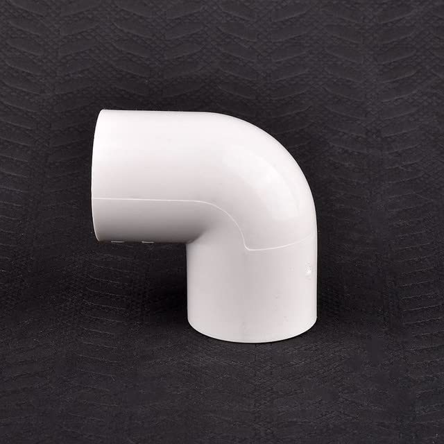 Home PRO - 2Pcs 20/25/32/40/50mm White PVC Pipe Fittings Straight Elbow Tee DIY Aquarium Fish Tank Garden Irrigation Water Pipe Connectors (90 Elbow Inside Dia 50mm)