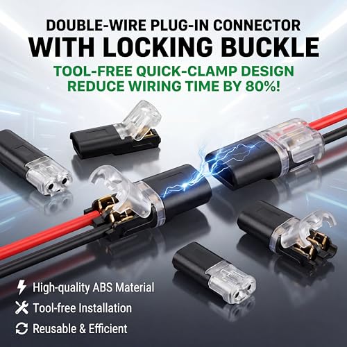 Connecteurs à clip rapide double fil pour réparer un câblage électronique de voiture - 4