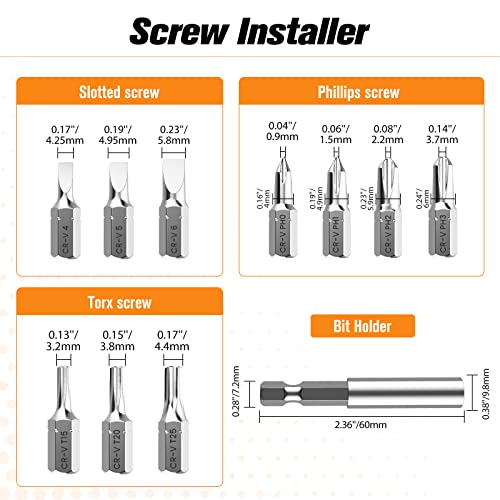 Nuovoware Schraubenausdreher Set, 33 PCS Easy Out Broken Screw Extractor Kit, HSS Broken Schrauben Entferner Set mit 2 Magnetischem Verlängerungsbithalter und Sockeladapter, Schwarz