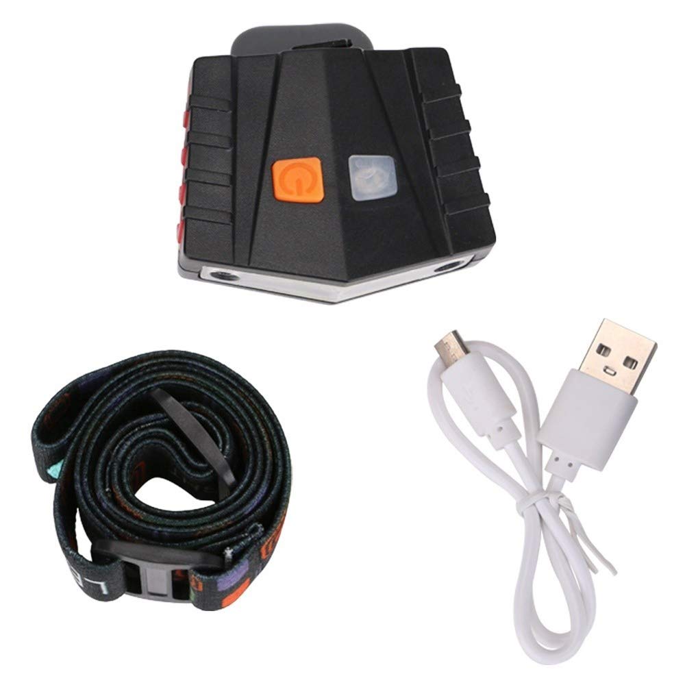 Latarka czołowa LED indukcyjna czapka klips światła reflektor wędkarski czujnik dotykowy reflektor USB ładowanie czapka głowa latarnia klips na latarka czołowa