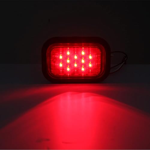 Miniatura 3 de Luces traseras de remolque rojas de 5 x 3 pulgadas, 4 luces traseras LED rectangulares de 5 x 3 pulgadas, luces traseras selladas para caravana,