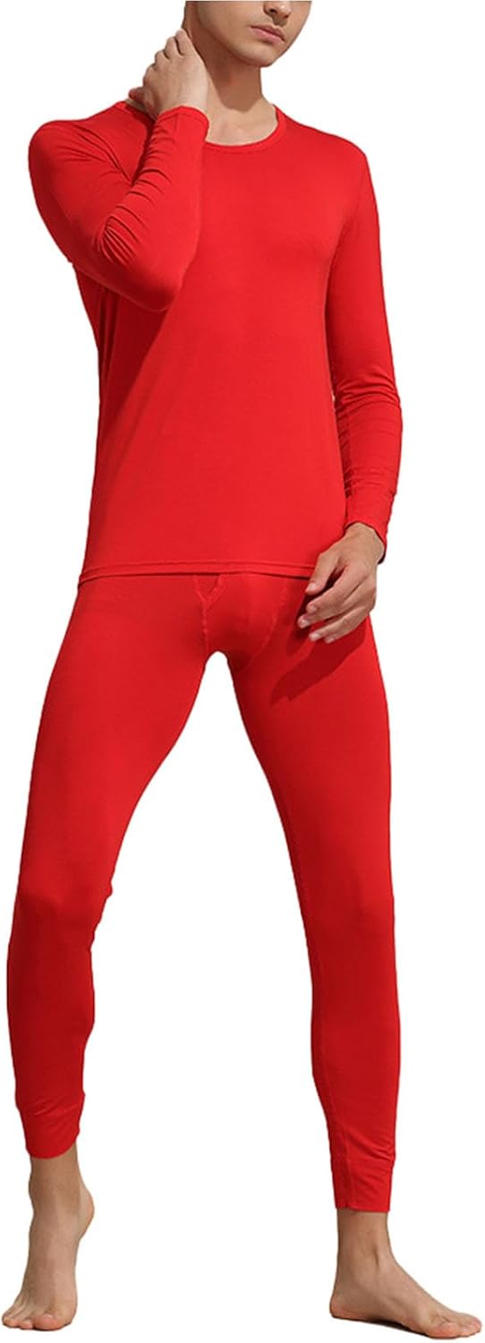 Men's Thermal Underwear Set Soft Cotton Modal Long Johns Thermal Underwear for Men Plus Size Base Layer Set L-5XL