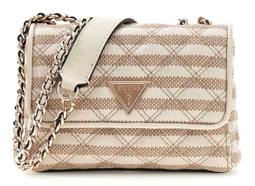 Sac à épaule bandoulière GUESS Giully II Mini petit sac à rabat taupe double compartiment