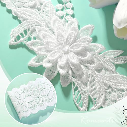 image for Syhood 2 Pieces Wedding Garters for Bride Sexy Lace Leg Garter Belt Ha
