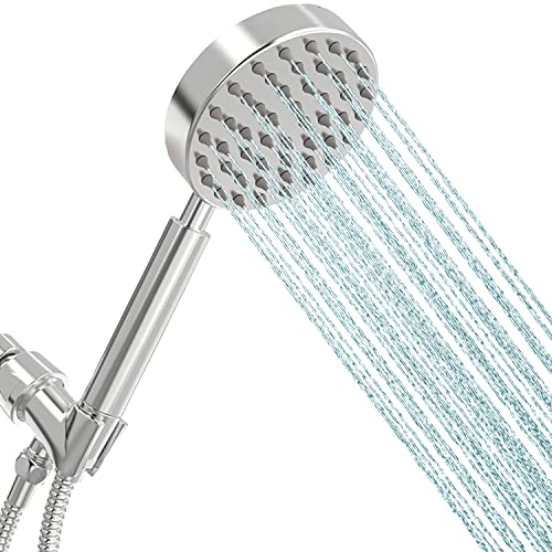 Metal Shower Head, Hose & Bracket - Chrome