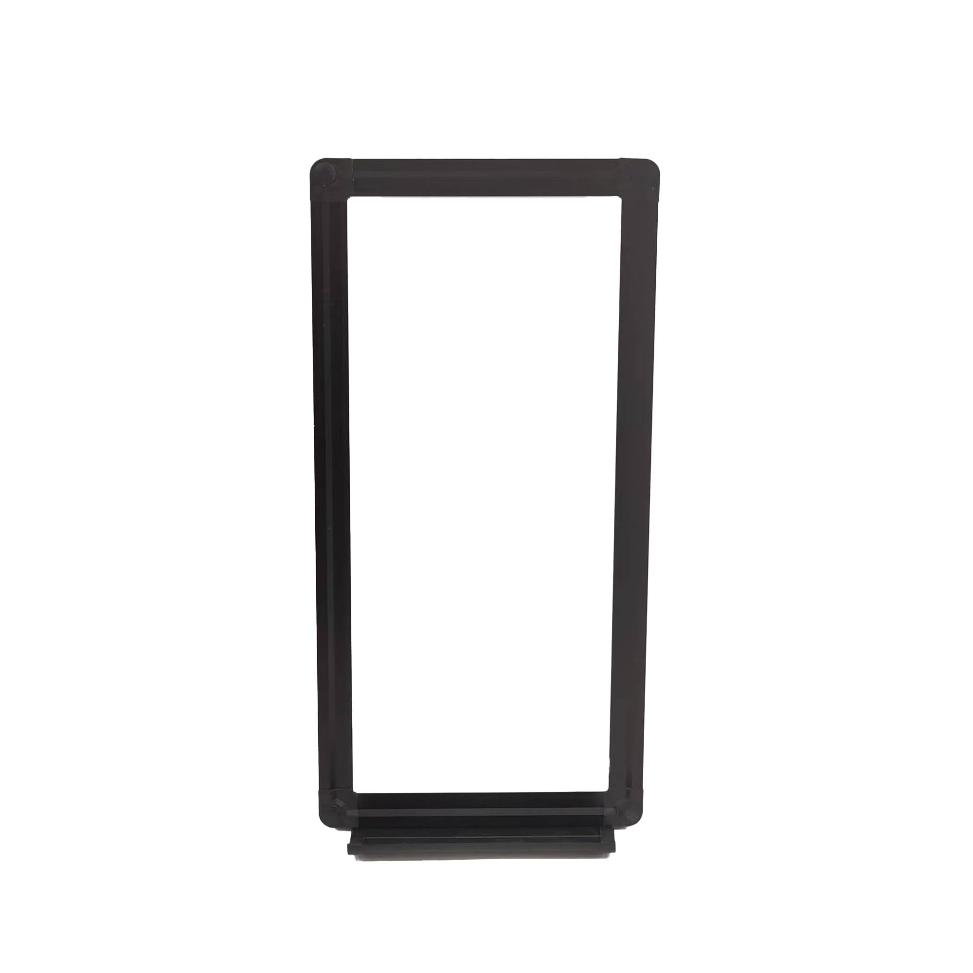 Maven Shorty Slim Skinny Thin Narrow Aluminum Dry Erase Whiteboard to-do List | White & Black Frame | 7.9 in x 15.75 in (Black, Shorty)