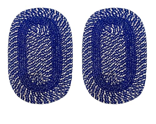 Image of Doormats for Rooms|Handmade Cotton Doormat | Quick Dry, Washable Door Mat for Home, Bathroom & Bedroom (33X53 CM)(Blue-2)