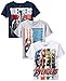 Marvel Boys' 3-Pack T-Shirt, Navy/Gray/White, 7