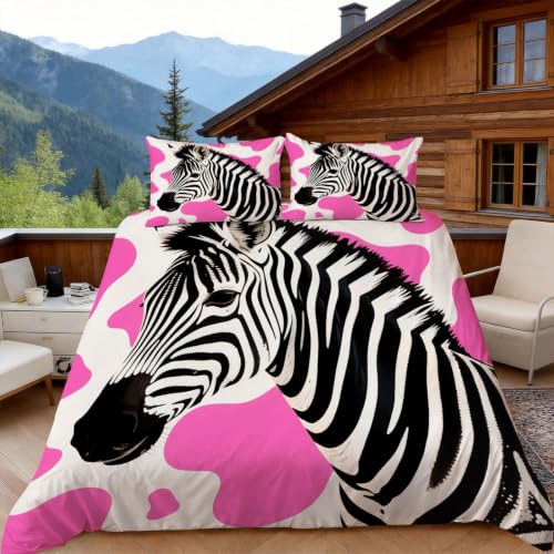 Housse de Couette 140x200 Zèbre Moderne pour Chambre d'Ado Épurée - 5