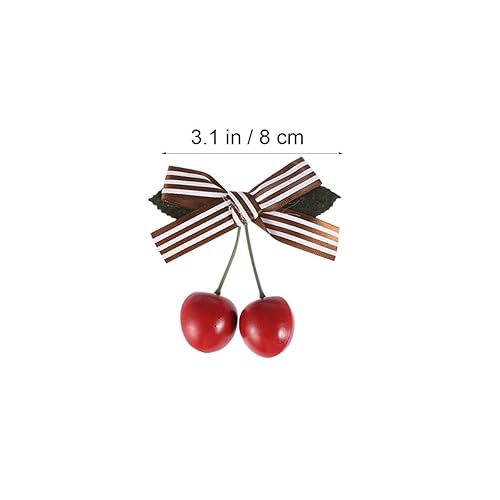 Miniatura 2 de 5 pinzas para el pelo de cocodrilo cereza, rayas, lazo, pinzas para el cabello, pinzas para el pelo de flores, pinzas de garra, accesorios coloridos