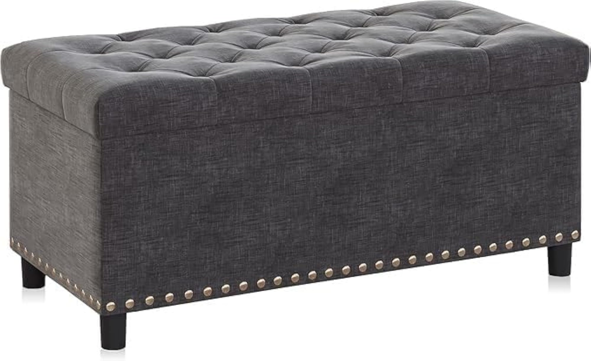 Ottoman Linen Storage Bench with Safety Close Hinge