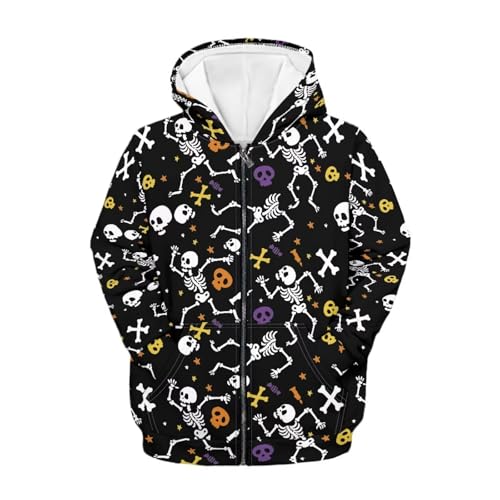 Zip Up Hoodie for Kids Boys Girls,Casual Soft Hoody Drop Shoulder Full Zip Up Hoodie Size S-XL with Pocket