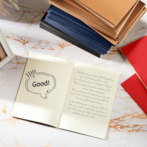 Image of Mimorou 100 Pcs A5 Journals Notebooks Bulk,Black,Brown,Red,Navy,Lined