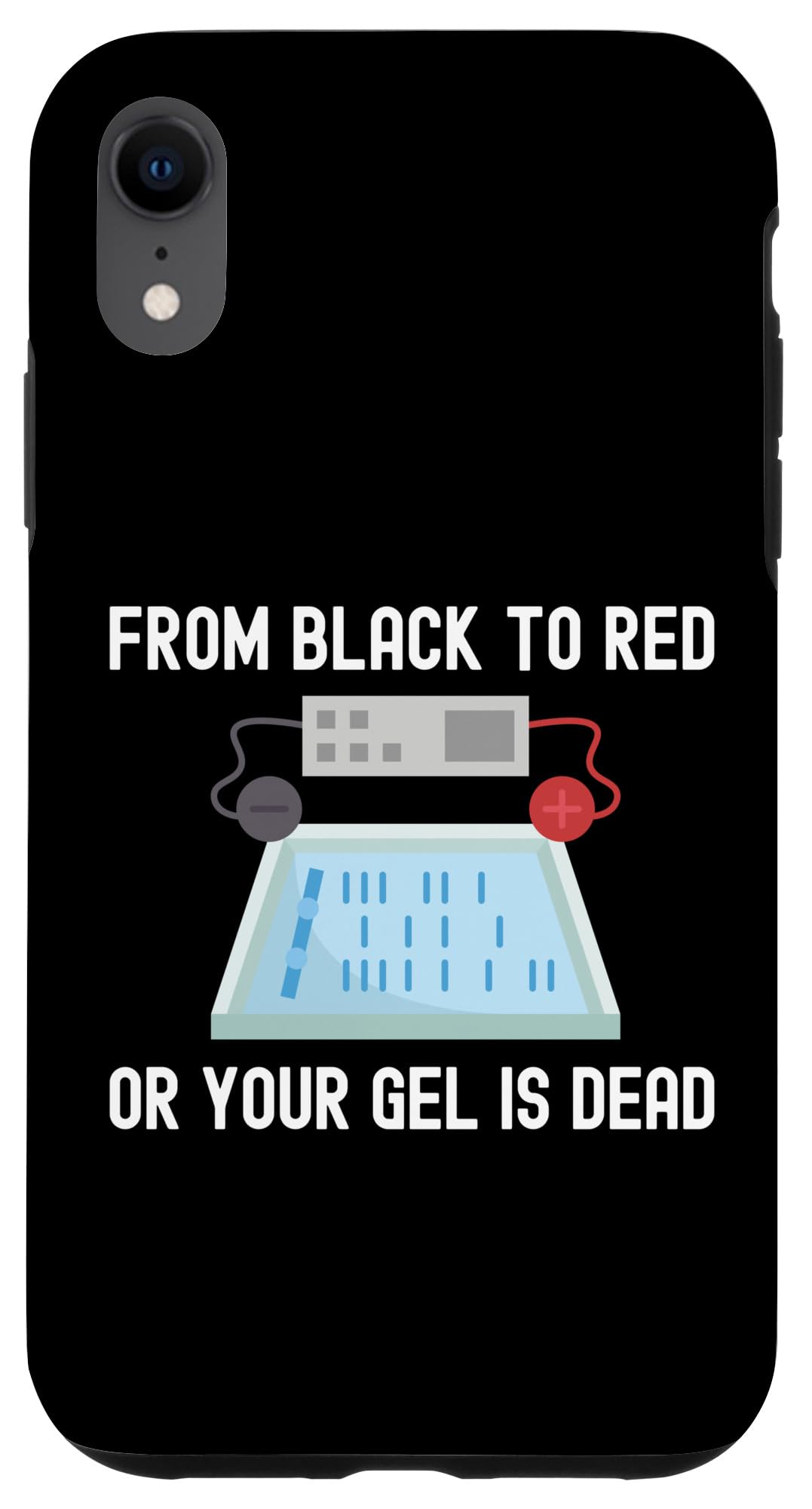iPhone XR From Black To Red Or Your Gel Is Dead - Funny PCR, DNA, RNA Case
