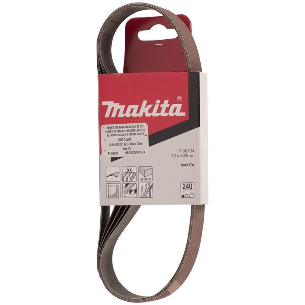 Makita P-36734 Abrasive Belt Grit K240, 30 Mm X 533 Mm Size