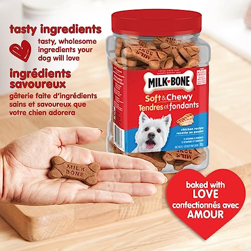 Milk-Bone Soft & Chewy Dog Treats Tender Oven Baked Snacks Made with Tasty Wholesome Ingredients Chicken Flavour, 708 g (Pack of 1) image 2