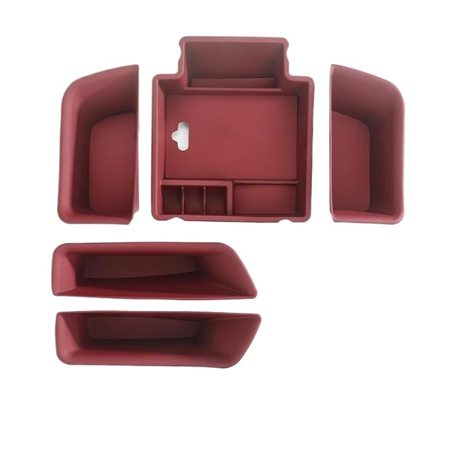 Interior Accessories For Porsche For Cayenne For Macan Car Center Console Storage Box Tray Central Armrest Organizer Case Door Storage(5PCS for R)