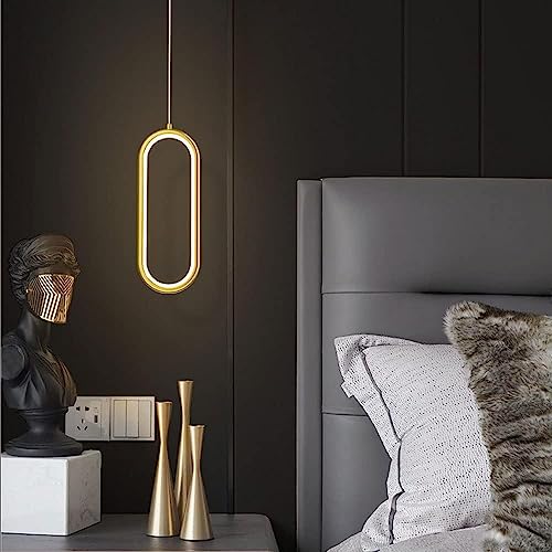 Plafonnier géométrique en cuivre 2 cercles design architectural LED 16W - 5
