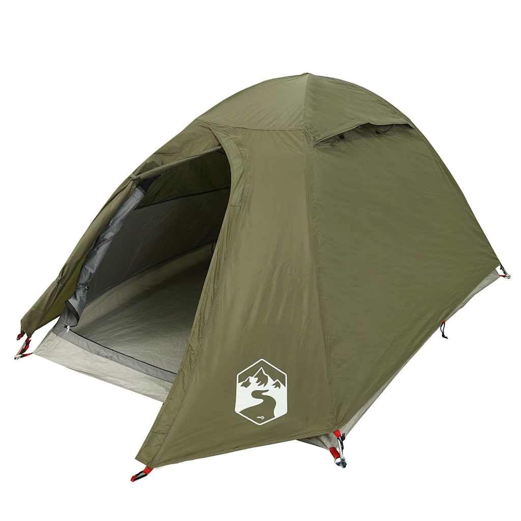 Kuppel Campingzelt für Personen orange wasserdicht, leichtes Polyester mit PU-Beschichtung, E Anschluss, abnehmbares Überzelt, Tragetasche, für Trekking Camping Wandern Outdoor