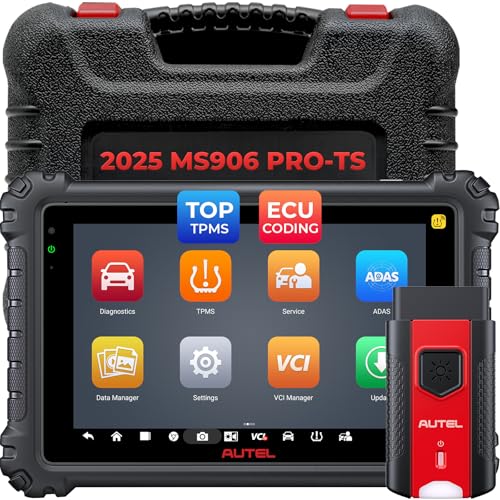 Autel MaxiSYS MS906 PRO-TS Scanner: 2025 MS906Pro TS Up of MP900TS MK900TS MP900BT Kit MS908S, Full TPMS & ECU Coding, Bidirectional Tool, 3000+ Active Test, 36+ Service, CAN FD&DoIP, Auto Scan 2.0