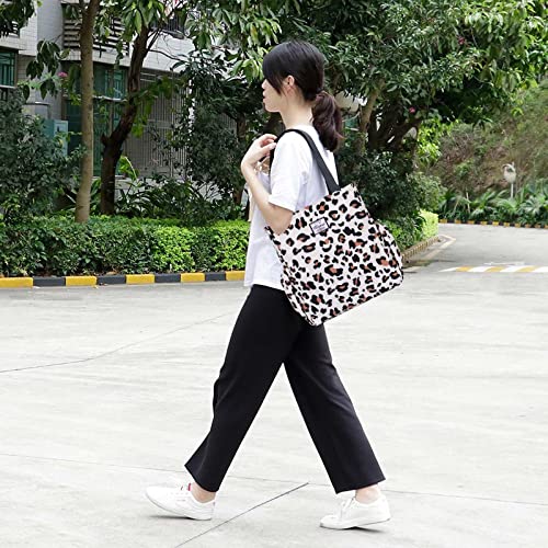 Image of KAMO Floral Tote Bag - Waterproof Lightweight Handbags Travel Shoulder Bag for Hiking Yoga Gym Swimming Travel Beach