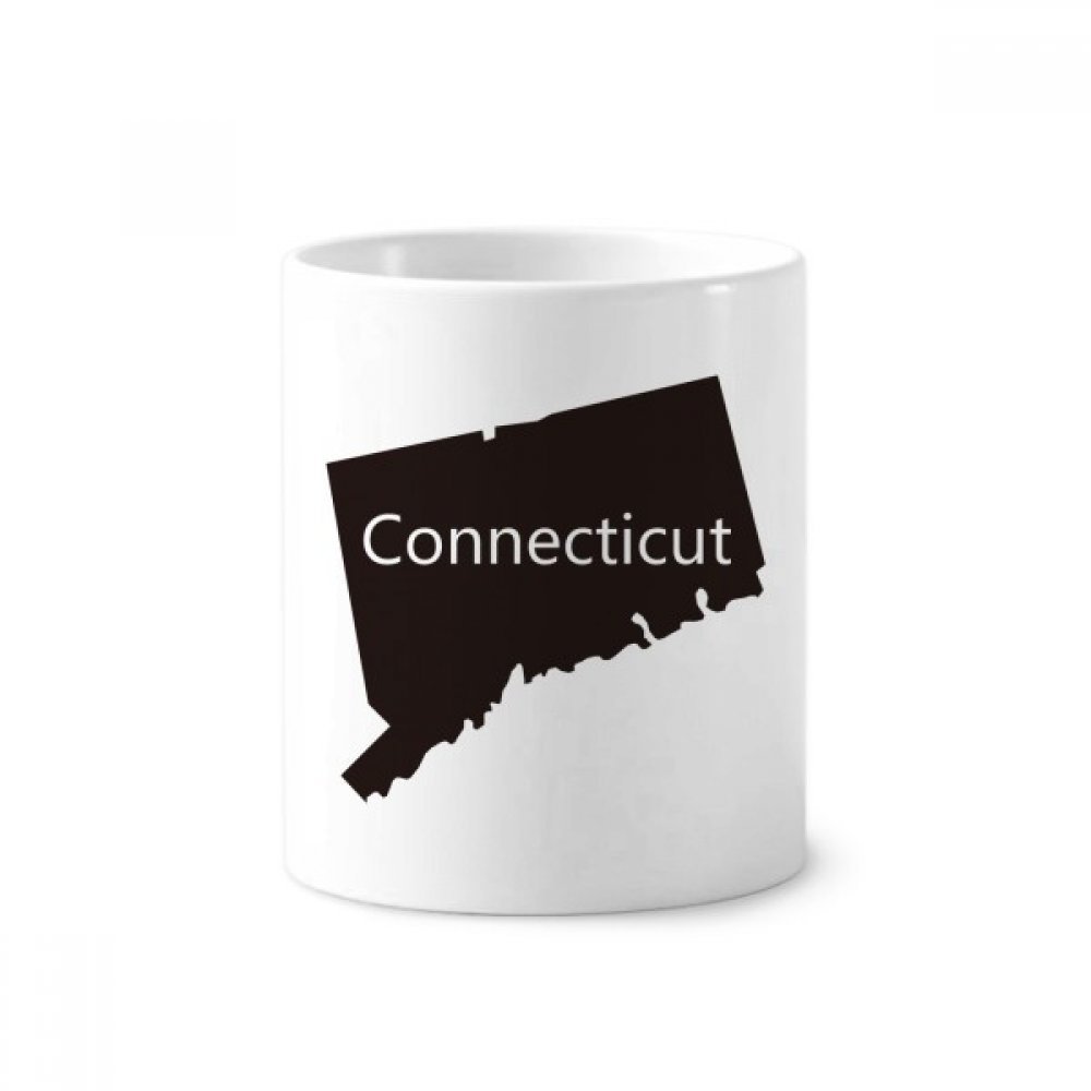 Connectic America USA Map Outline Toothbrush Pen Holder Mug Ceramic Stand Pencil Cup