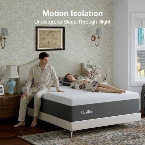 Image of Novilla Bliss Green Tea Full Size Mattress, 14 Inch Gel Memory Foam